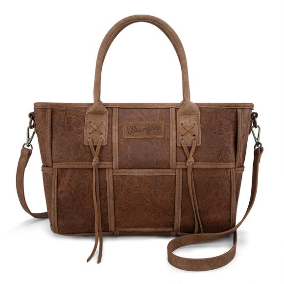 Wrangler Woven Tote Bag Western Floral Tooled Purses And Handbags C XD - Picture 1 of 6